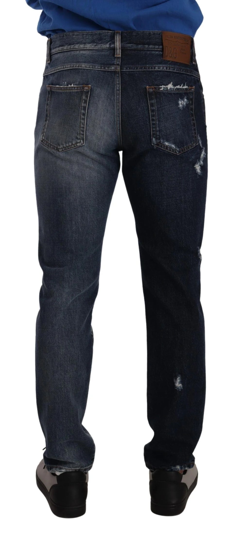 Dolce & Gabbana Blue Cotton Regular Denim Trousers Jeans - IT48 | M - Jeans