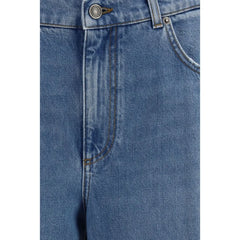 Dolce & Gabbana Blue Cotton Relaxed Fit Jeans - IT42 | L