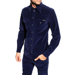 Dolce & Gabbana Blue Cotton Shirt - IT38 | XS - Shirts