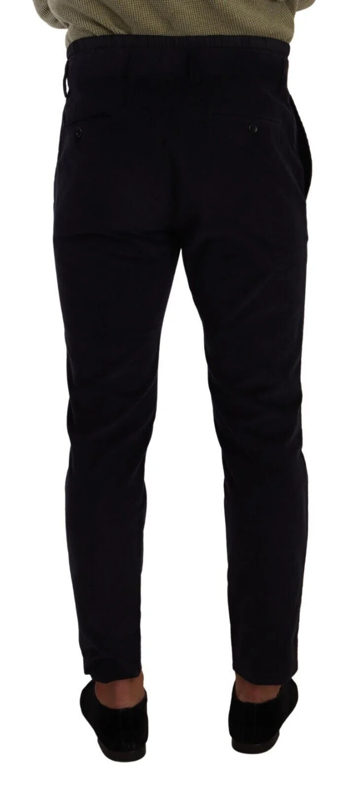 Dolce & Gabbana Blue Cotton Skinny Corduroy Trouser Pants - IT48 | M - Trousers
