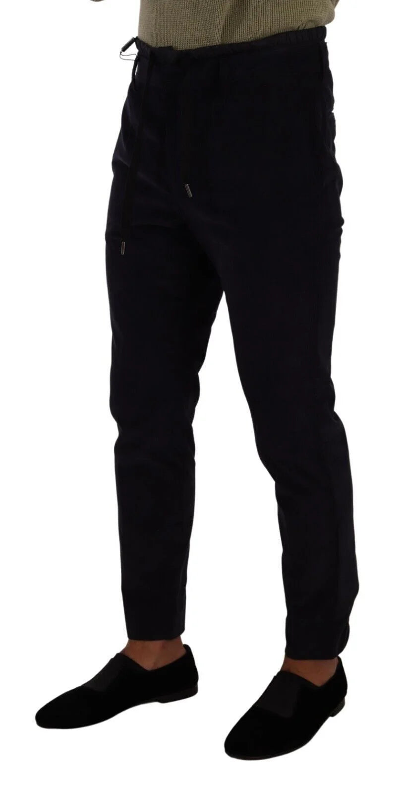 Dolce & Gabbana Blue Cotton Skinny Corduroy Trouser Pants - IT48 | M - Trousers