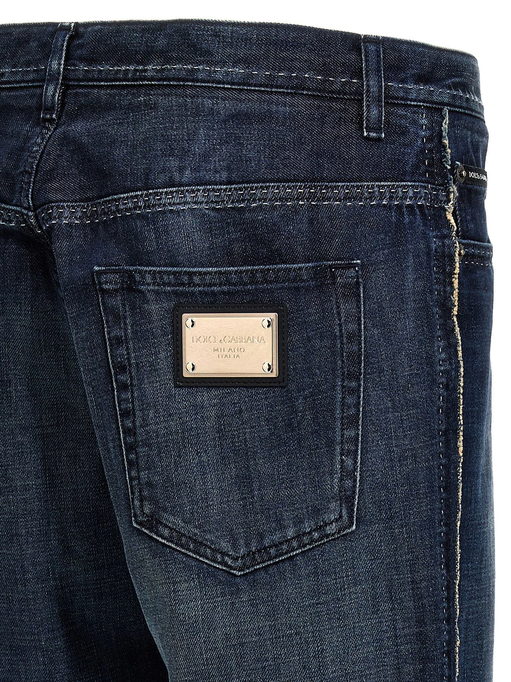 Dolce & Gabbana Blue Cotton Skinny Jeans - IT46 | S
