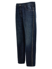Dolce & Gabbana Blue Cotton Skinny Jeans - IT46 | S