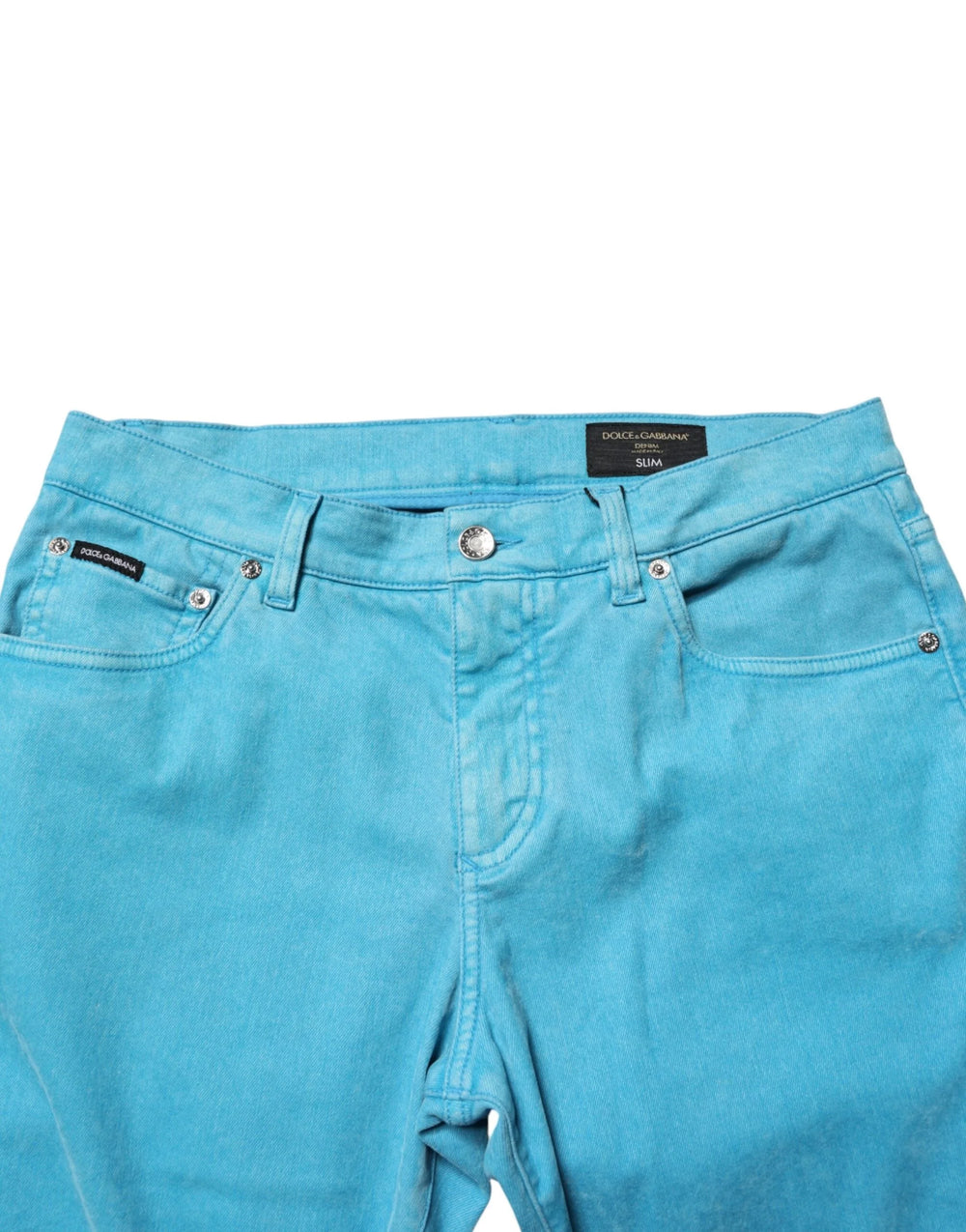 Dolce & Gabbana Blue Cotton Skinny Men Denim Trouser Jeans - IT48 | M