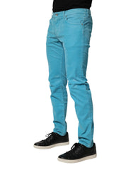 Dolce & Gabbana Blue Cotton Skinny Men Denim Trouser Jeans - IT48 | M