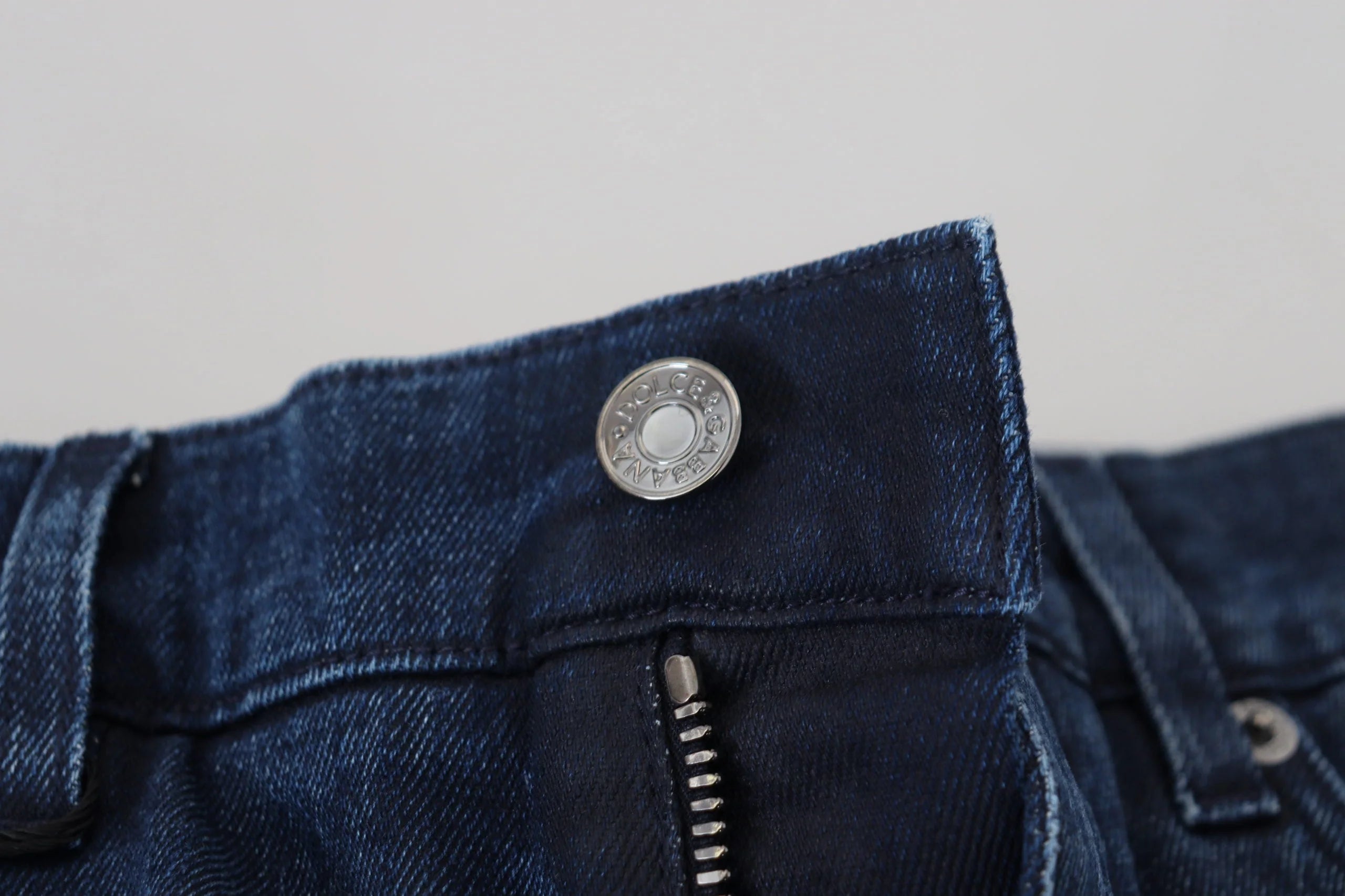 Dolce & Gabbana Blue Cotton Skinny Tattered Denim Jeans - IT44 | XS - Jeans