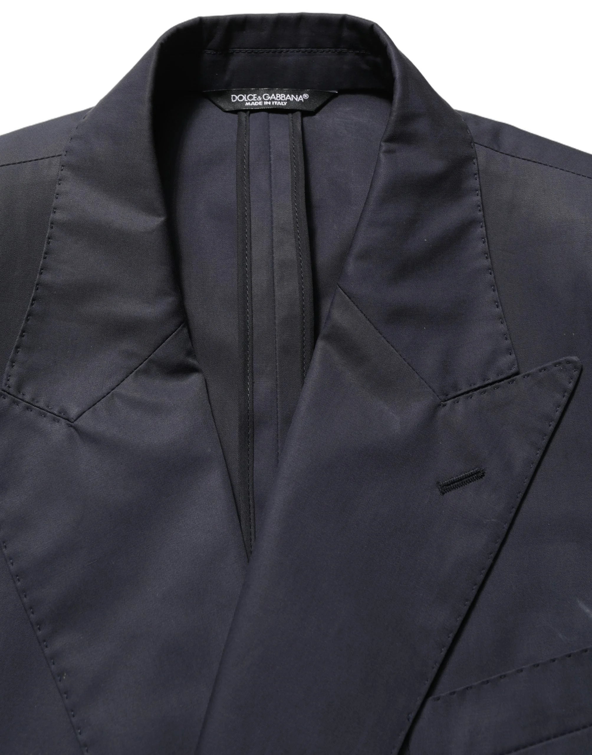 Dolce & Gabbana Blue Cotton Slim Fit Formal 2 Piece Men Suit - IT50 | L