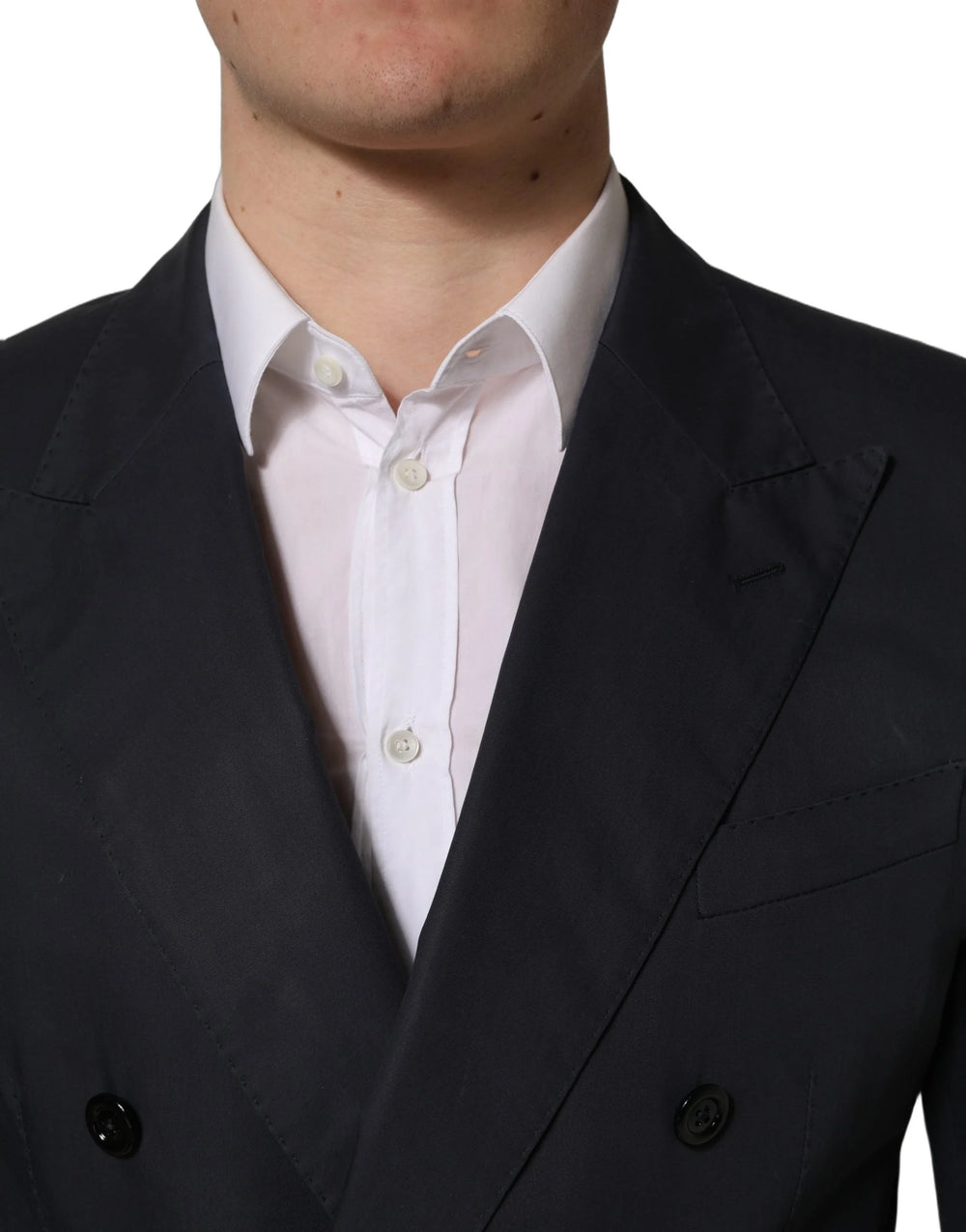 Dolce & Gabbana Blue Cotton Slim Fit Formal 2 Piece Men Suit - IT50 | L