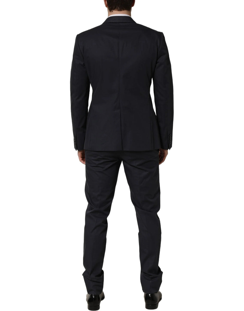 Dolce & Gabbana Blue Cotton Slim Fit Formal 2 Piece Men Suit - IT50 | L
