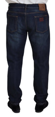 Dolce & Gabbana Blue Cotton Straight Fit Casual Denim Jeans - IT44 | XS - Jeans
