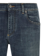 Dolce & Gabbana Blue Cotton Straight-Leg Jeans