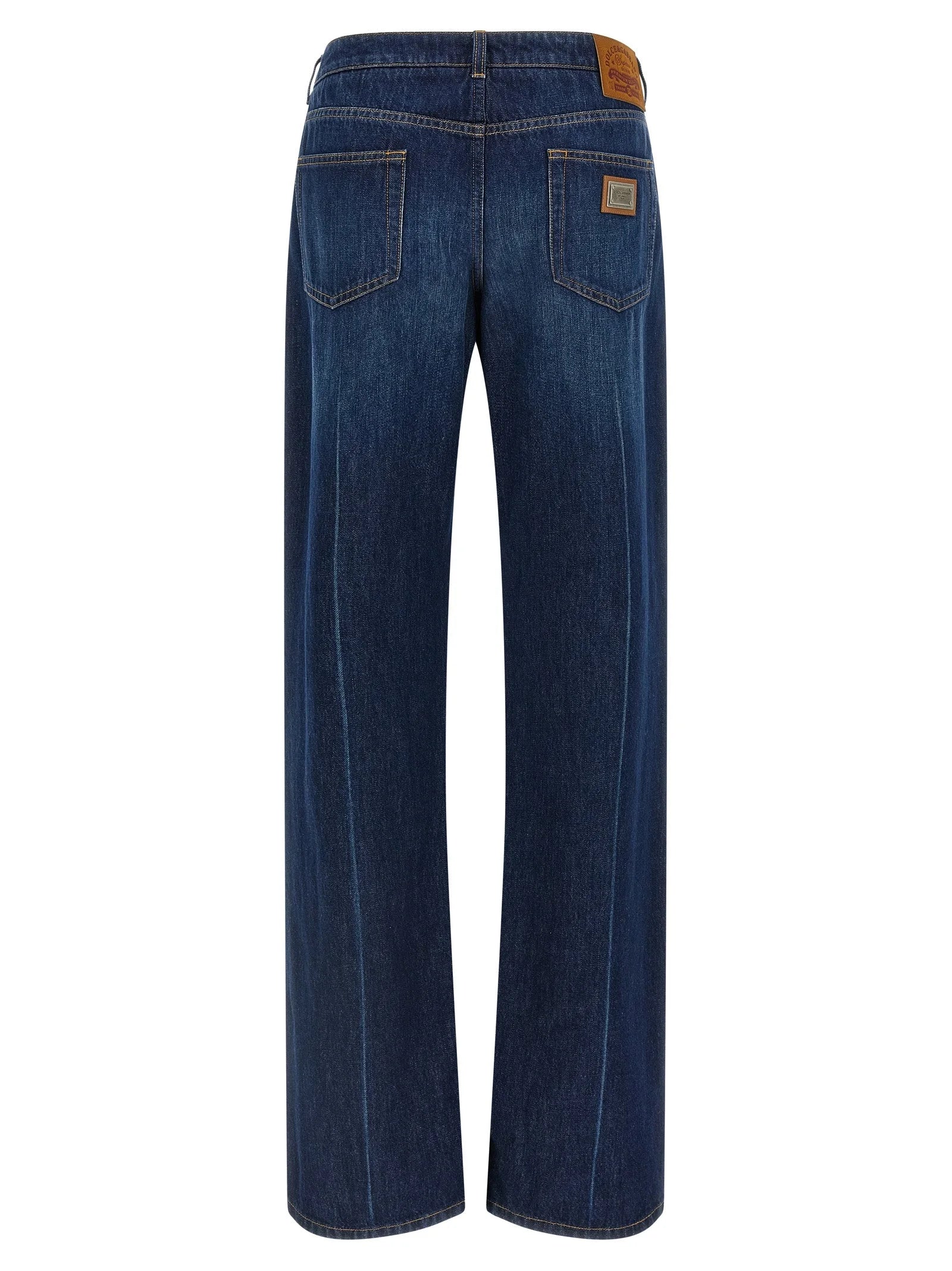 Dolce & Gabbana Blue Cotton Straight-Leg Jeans - IT40