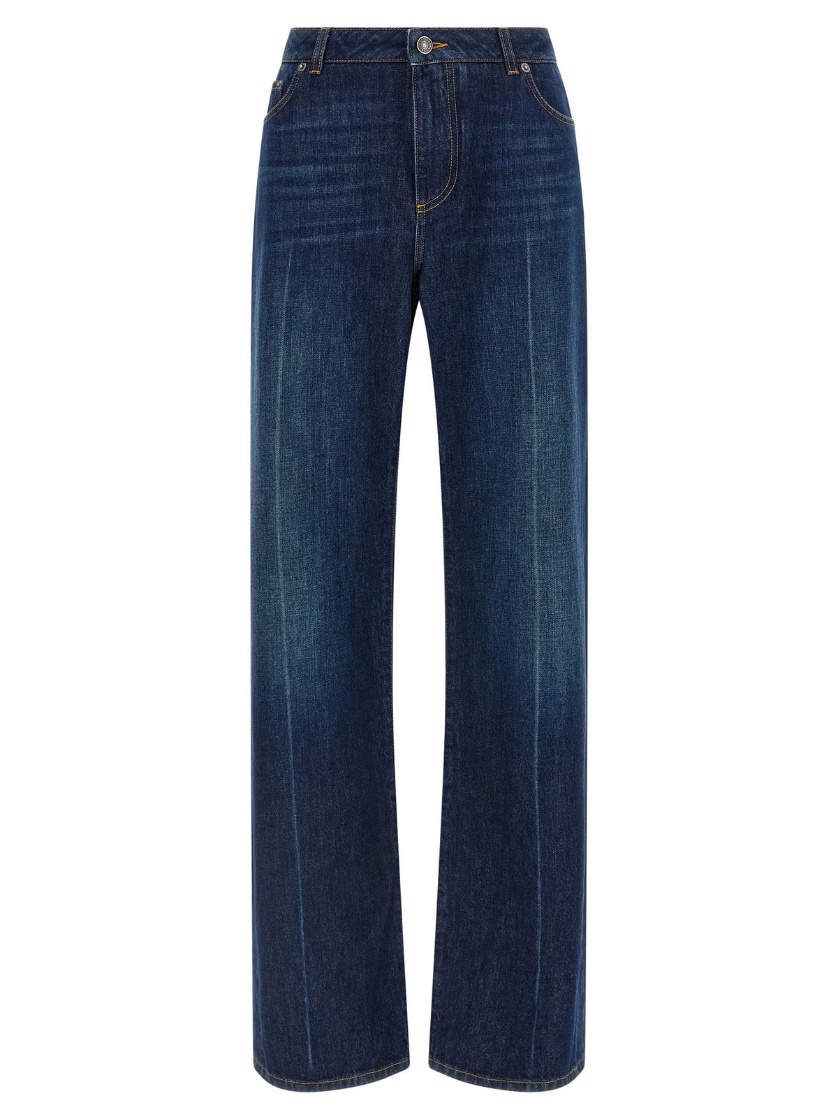 Dolce & Gabbana Blue Cotton Straight-Leg Jeans - IT40