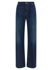 Dolce & Gabbana Blue Cotton Straight-Leg Jeans - IT40