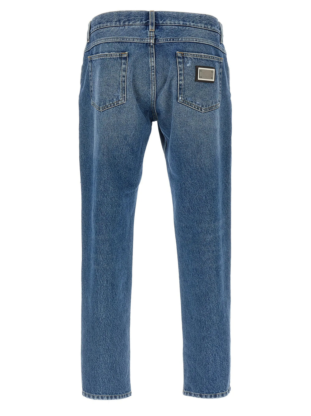 Dolce & Gabbana Blue Cotton Straight-Leg Jeans - IT56 | XL