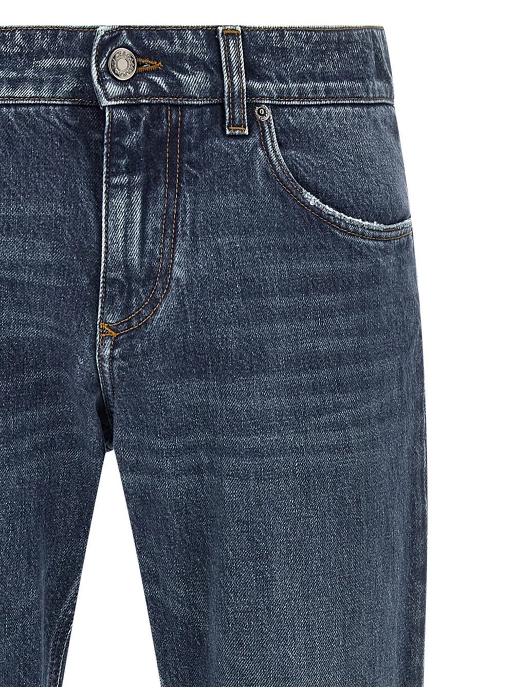 Dolce & Gabbana Blue Cotton Straight-Leg Jeans - XXL