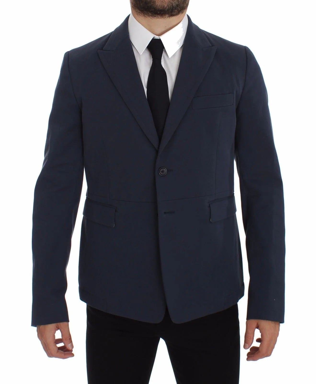 Dolce & Gabbana Blue Cotton Stretch Casual Blazer - IT48 | M - Sport Jackets