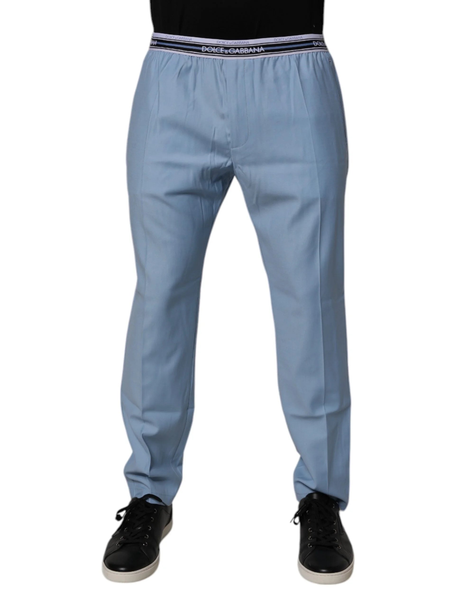 Dolce & Gabbana Blue Cotton Stretch Chino Pants - IT48 | M - Chinos