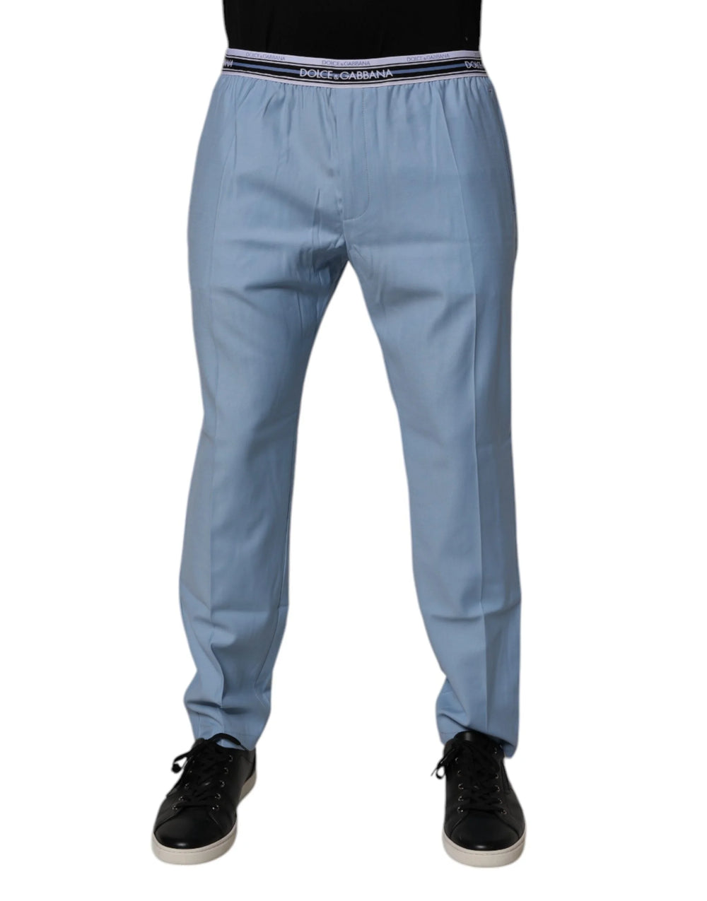 Dolce & Gabbana Blue Cotton Stretch Chino Pants - IT48 | M - Chinos