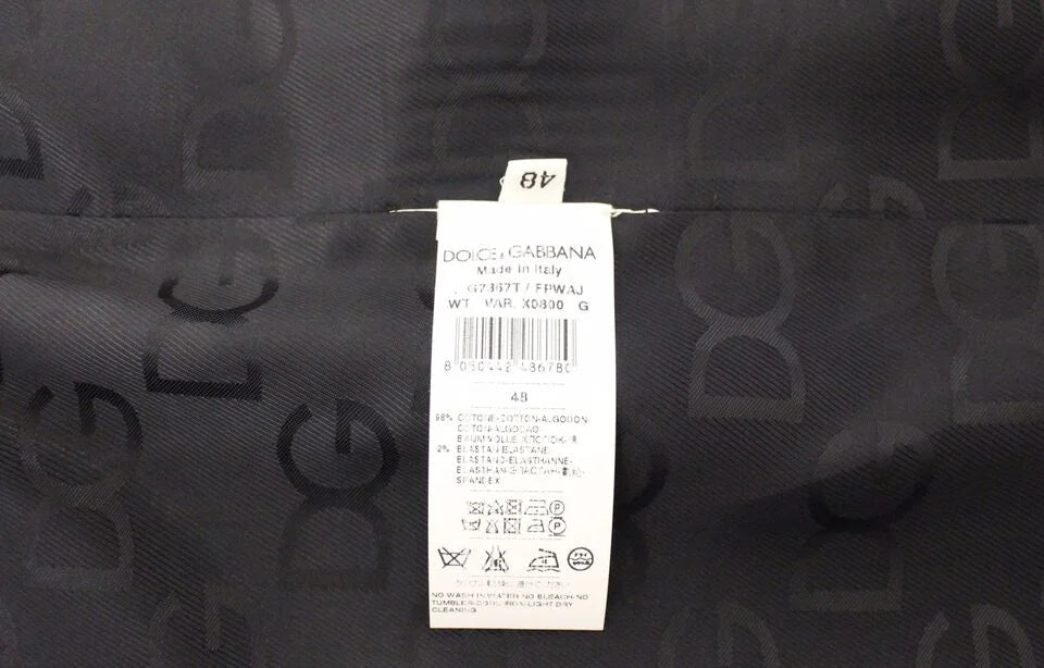 Dolce & Gabbana Blue Cotton Stretch Dress Vest Blazer - IT48 | M - Vests