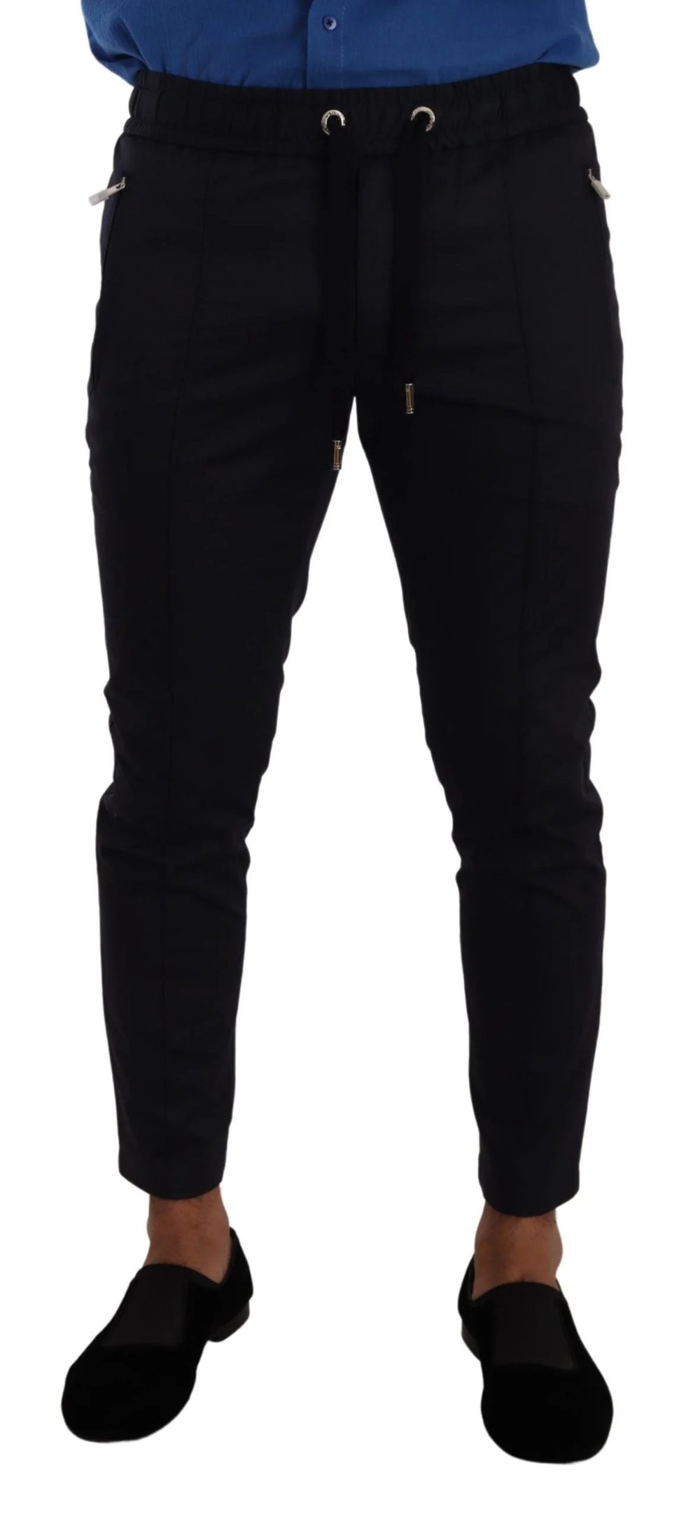 Dolce & Gabbana Blue Cotton Stretch Jogging Trouser Pants - IT44 | XS - Joggers