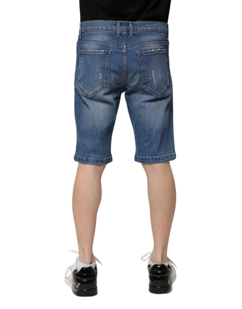 Dolce & Gabbana Blue Cotton Stretch Men Denim Bermuda Shorts - IT44 | XS - Bermudas