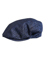 Dolce & Gabbana Blue Cotton Stretch Newsboy Hat - 58 cm|M - Flat Caps