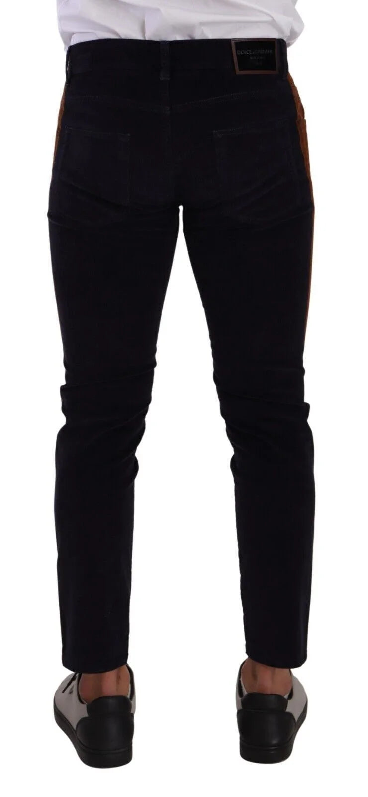 Dolce & Gabbana Blue Cotton Stretch Skinny Corduroy Jeans - IT48 | M - Jeans