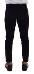 Dolce & Gabbana Blue Cotton Stretch Skinny Corduroy Jeans - IT48 | M - Jeans