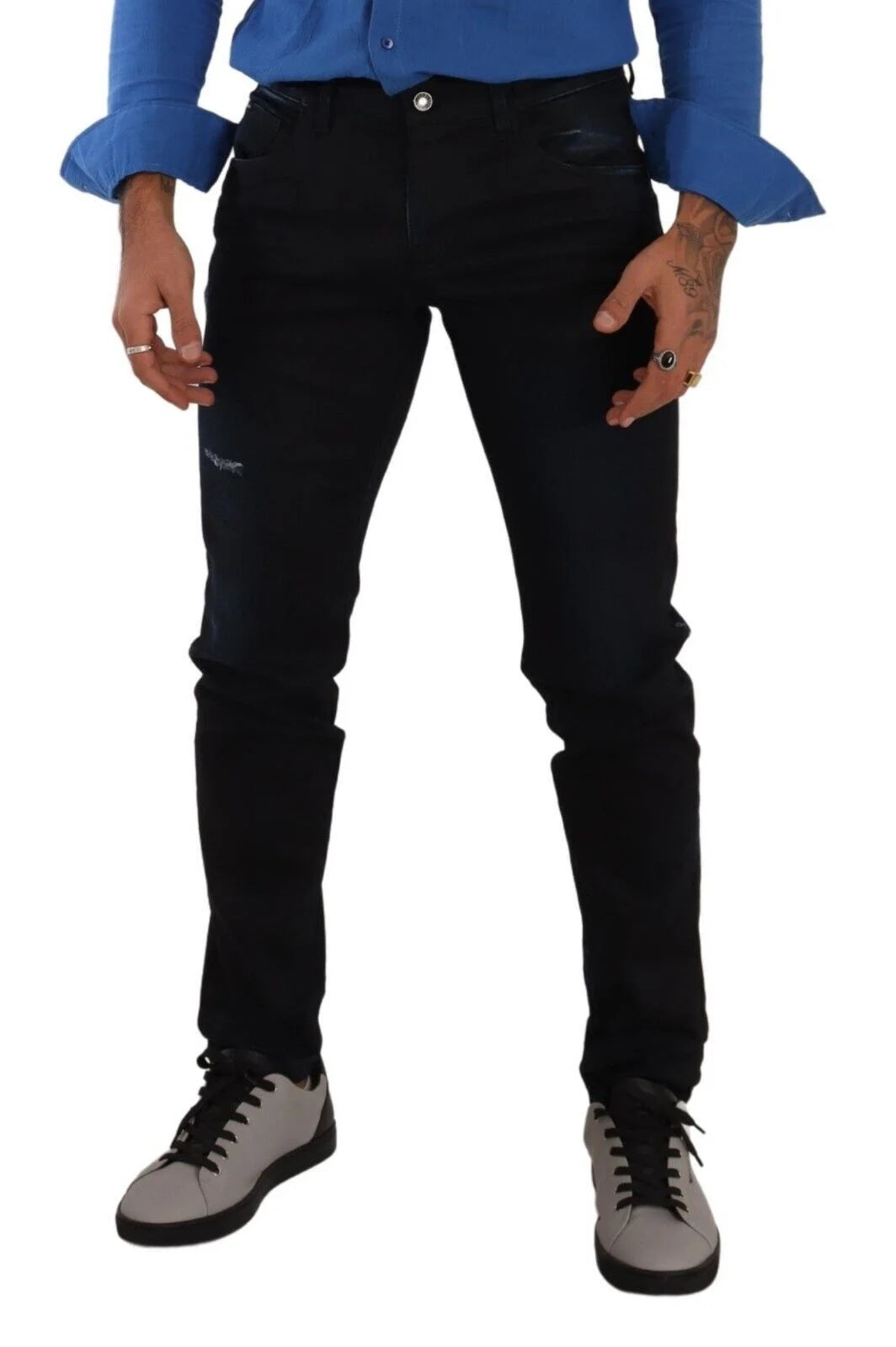 Dolce & Gabbana Blue Cotton Stretch Skinny Denim Trouser Jeans - IT48 | M - Jeans
