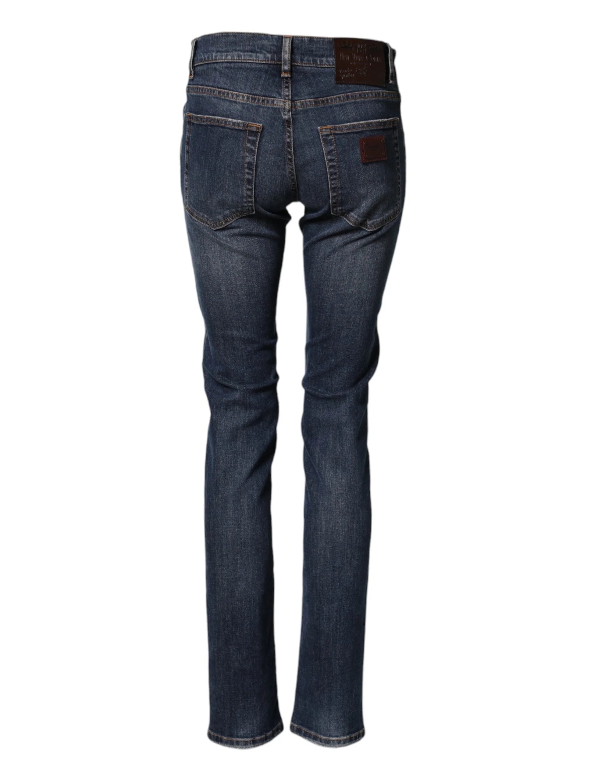 Dolce & Gabbana Blue Cotton Stretch Skinny Men Denim Jeans - IT44 | XS