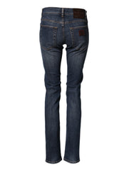 Dolce & Gabbana Blue Cotton Stretch Skinny Men Denim Jeans - IT44 | XS