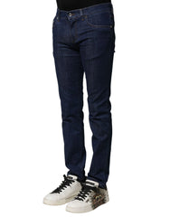 Dolce & Gabbana Blue Cotton Stretch Skinny Men Denim Jeans - IT46 | S - Jeans