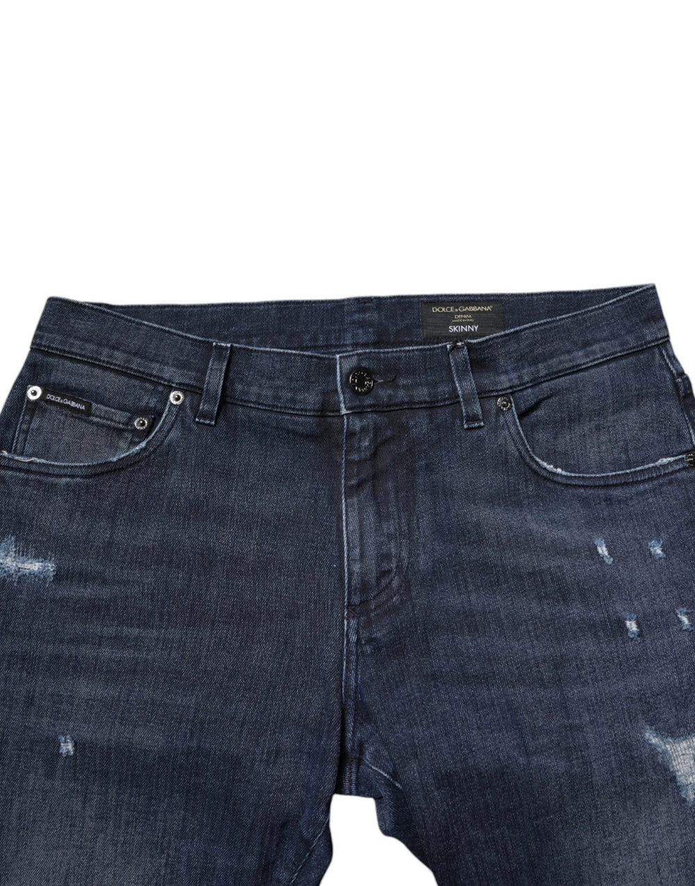 Dolce & Gabbana Blue Cotton Stretch Skinny Men Denim Jeans - IT50 | L - Jeans