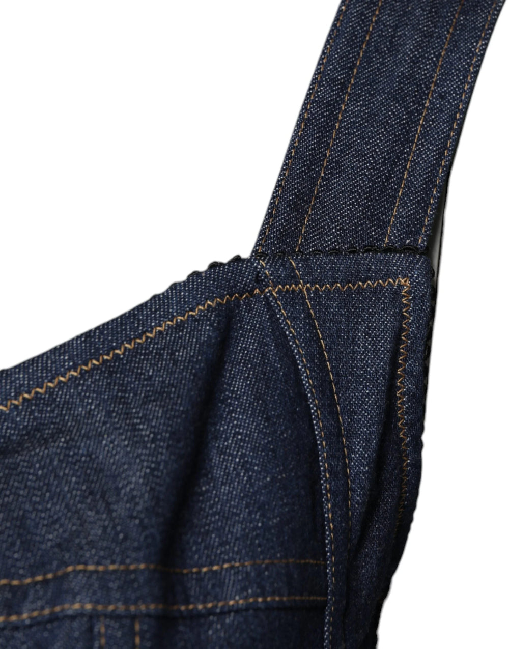 Dolce & Gabbana Blue Cotton Stretch Sleeveless Bodycon Denim Bodysuit - IT40|S - Bodysuits