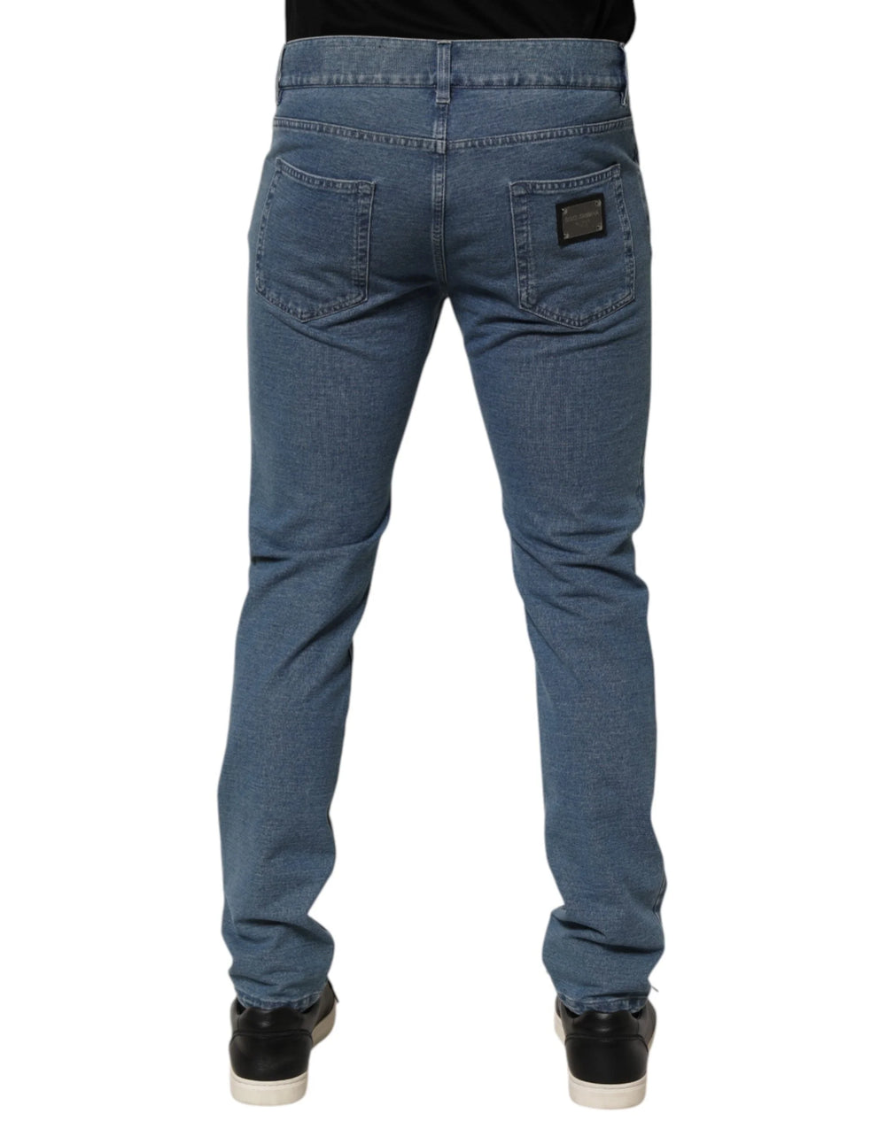Dolce & Gabbana Blue Cotton Stretch Slim Fit Men Denim Jeans - IT48 | M - Jeans