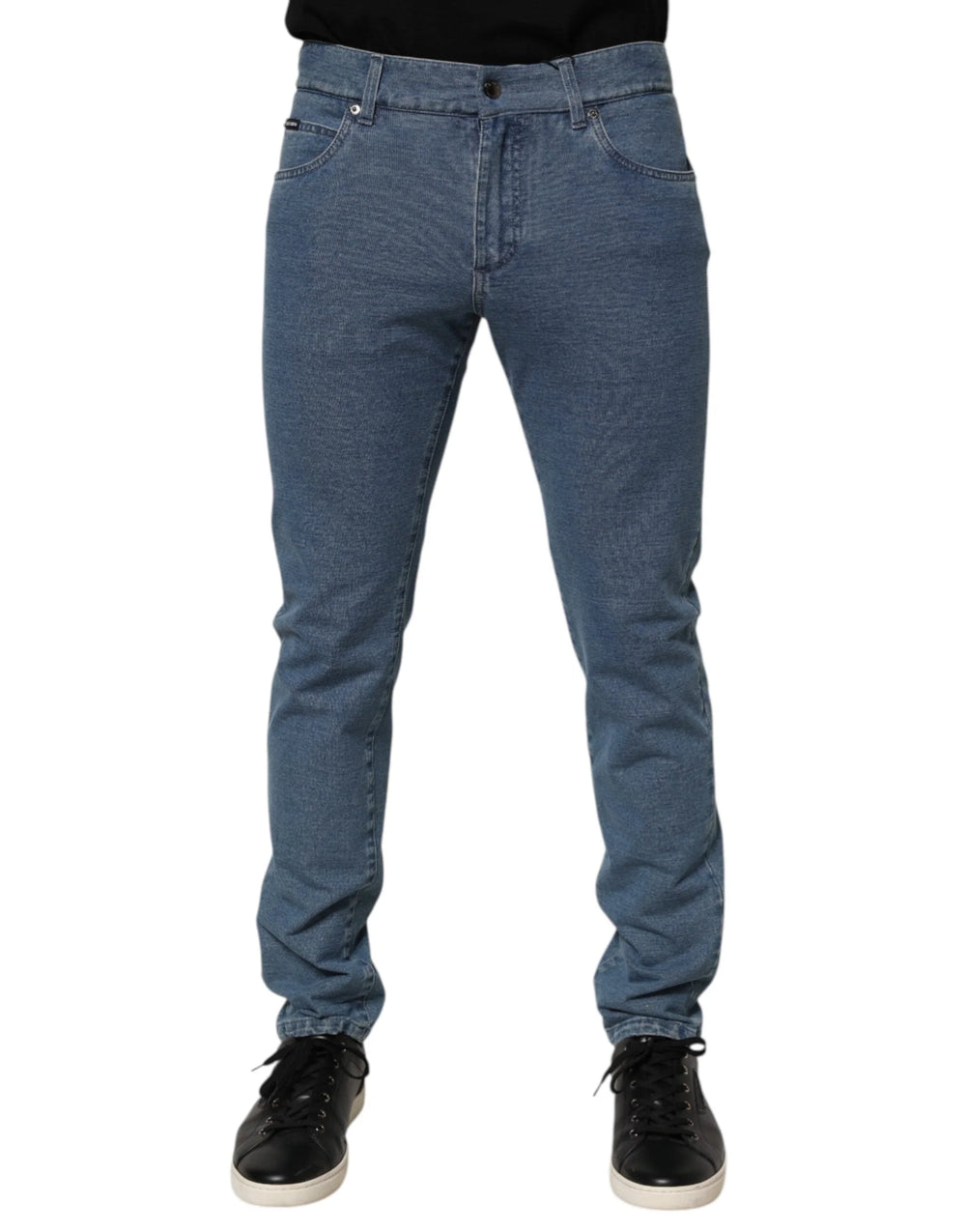 Dolce & Gabbana Blue Cotton Stretch Slim Fit Men Denim Jeans - IT48 | M - Jeans