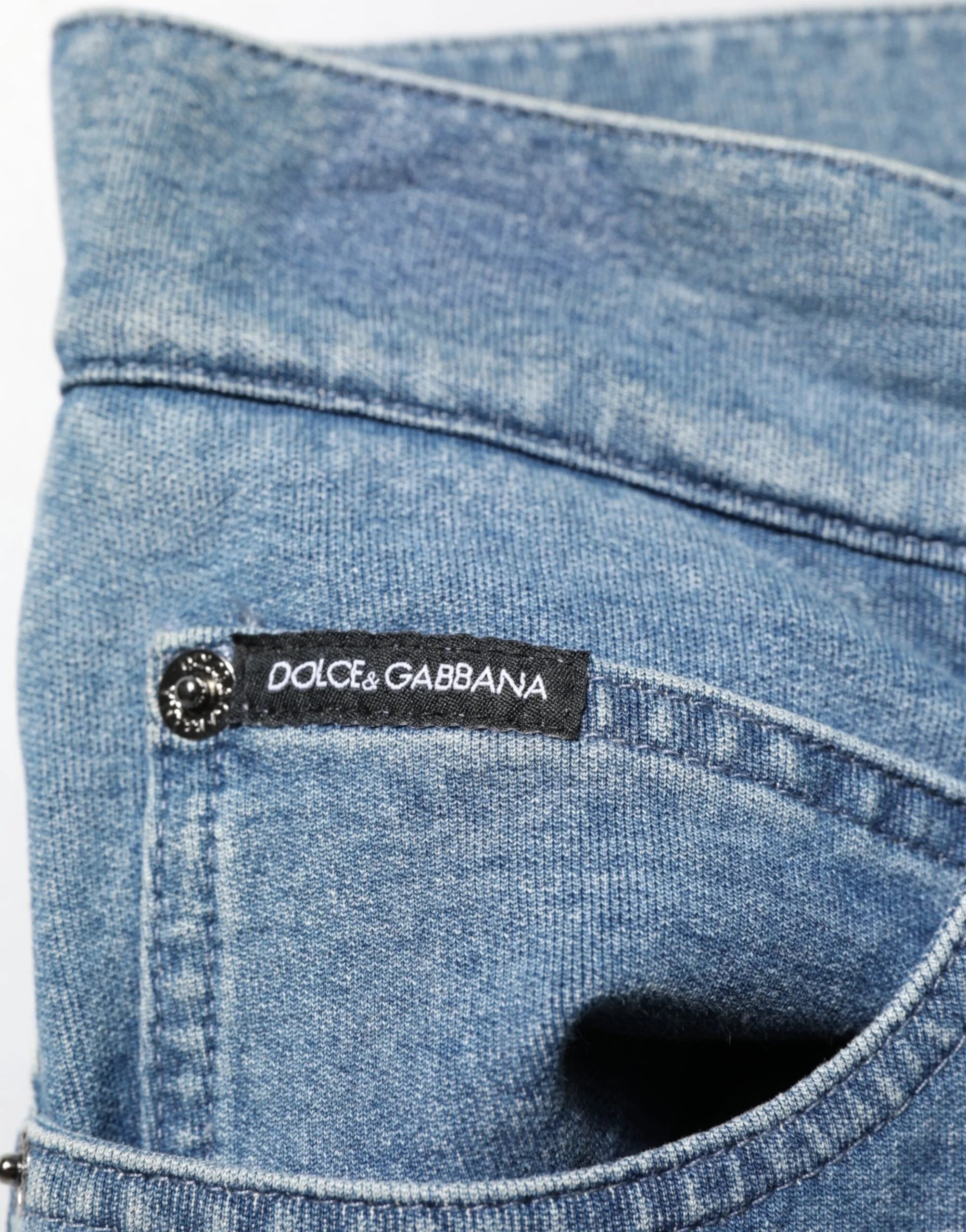 Dolce & Gabbana Blue Cotton Stretch Slim Fit Men Denim Jeans - IT48 | M - Jeans