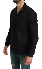 Dolce & Gabbana Blue Cotton Striped Pajama Lounge Shirt - IT40 | M - Loungewear Tops