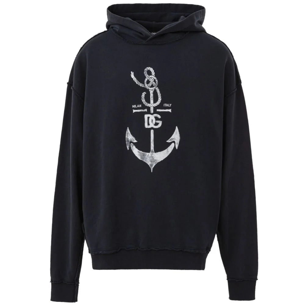 Dolce & Gabbana Blue Cotton Sweatshirt - L - Hoodies