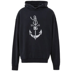 Dolce & Gabbana Blue Cotton Sweatshirt - L - Hoodies