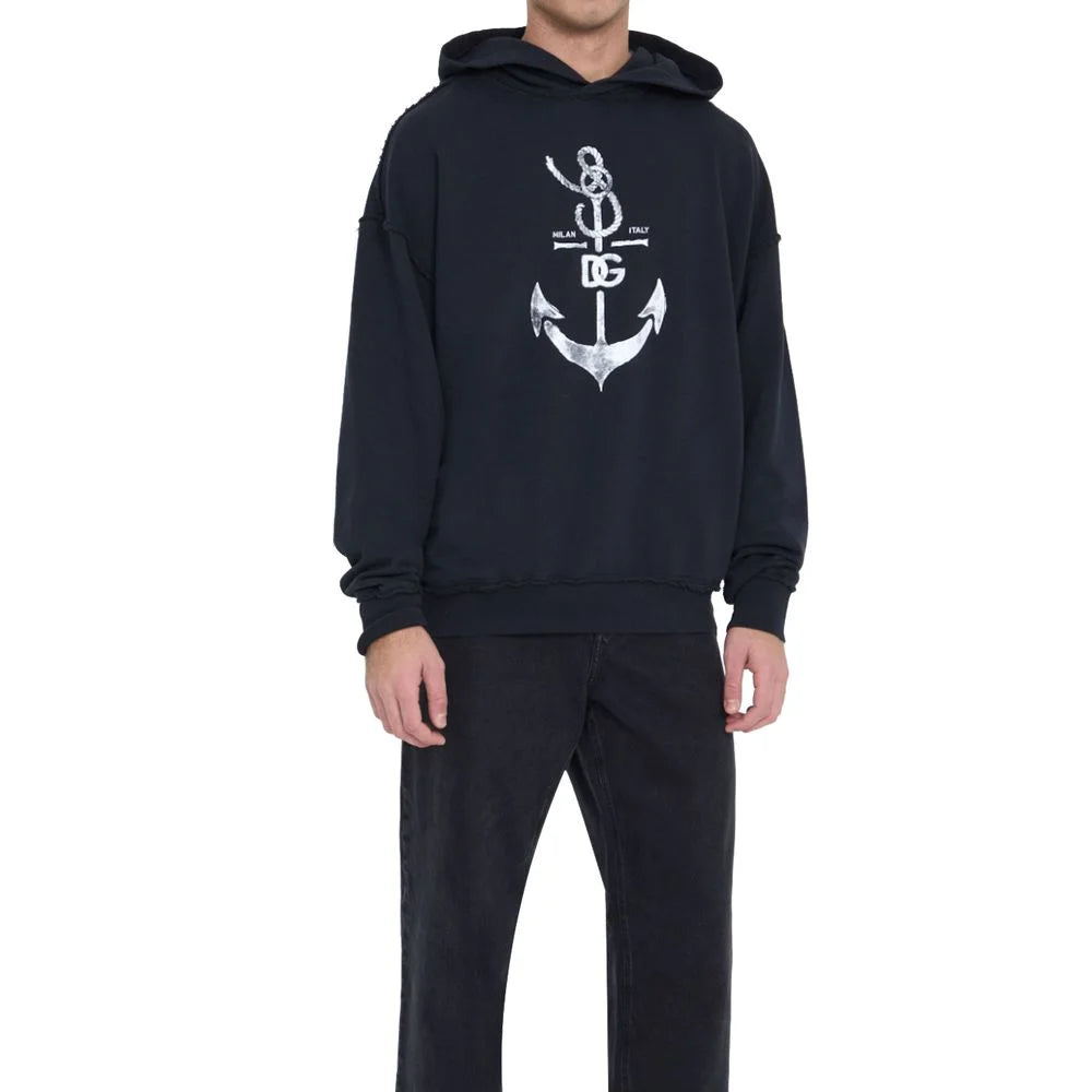 Dolce & Gabbana Blue Cotton Sweatshirt - L - Hoodies