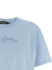 Dolce & Gabbana Blue Cotton T-Shirt