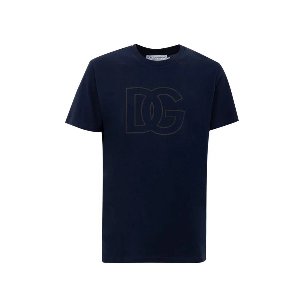 Dolce & Gabbana Blue Cotton T-Shirt - S - T-Shirts