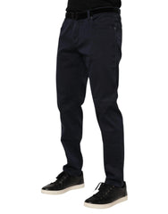 Dolce & Gabbana Blue Cotton Tapered Denim Jeans - IT58 | XXL