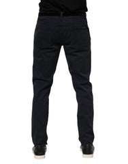 Dolce & Gabbana Blue Cotton Tapered Denim Jeans - IT58 | XXL