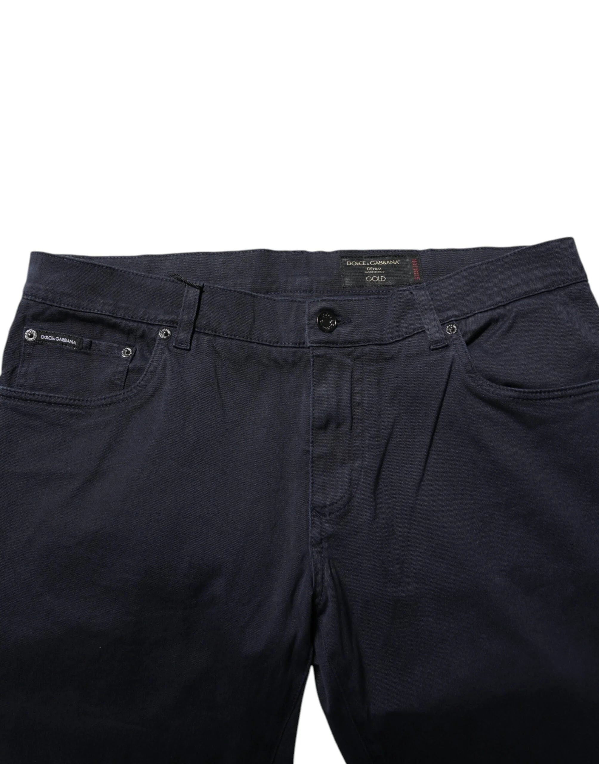 Dolce & Gabbana Blue Cotton Tapered Denim Jeans - IT58 | XXL