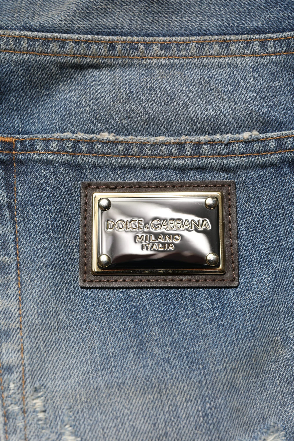 Dolce & Gabbana Blue Cotton Tattered Men Denim Jeans - IT46 | S - Jeans