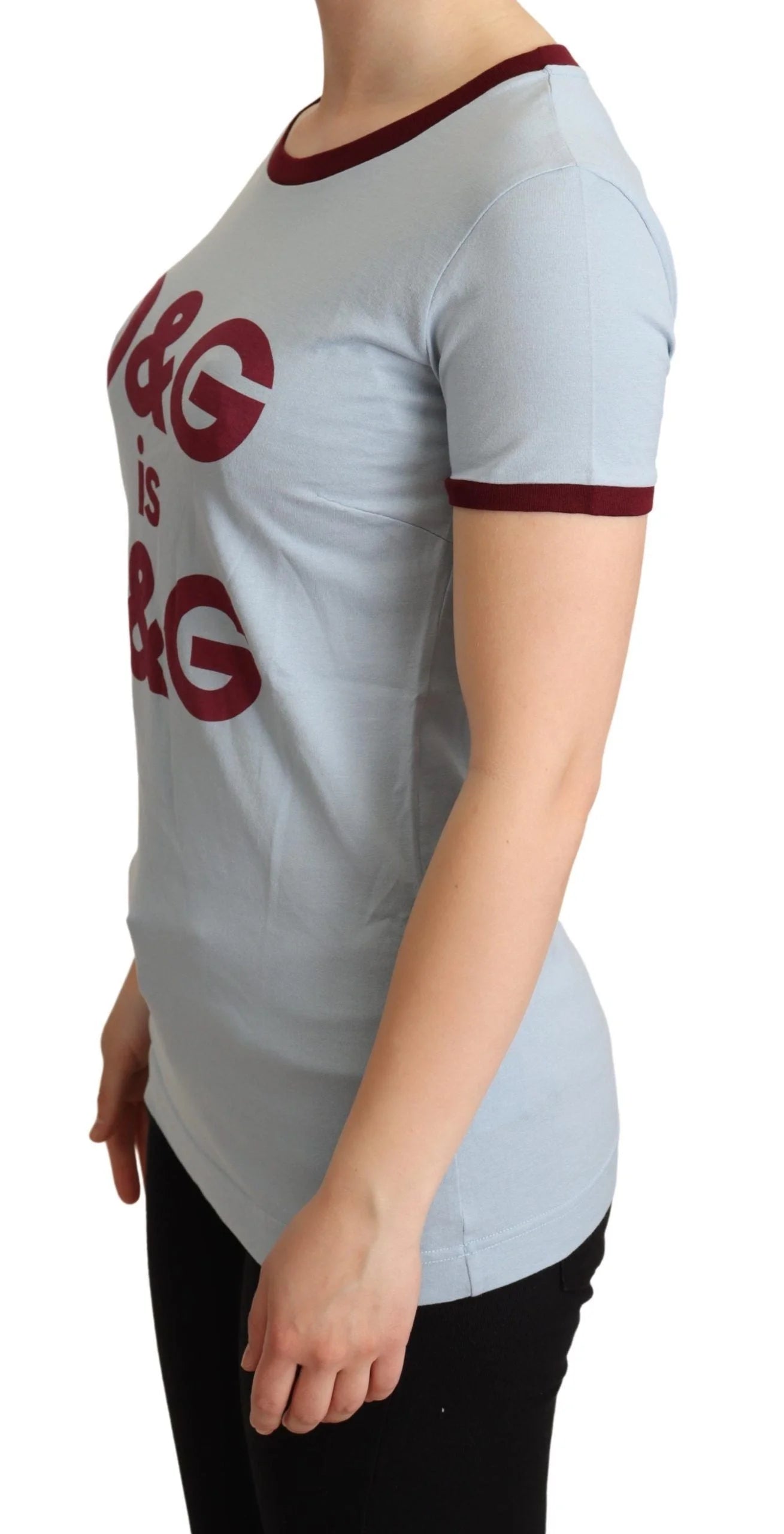 Dolce & Gabbana Blue Crewneck D&G Top T-shirt - IT36|XXS - T-Shirts