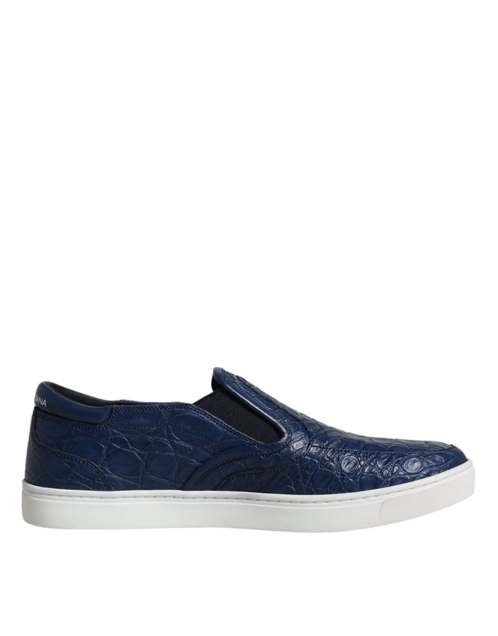Dolce & Gabbana Blue Croc Exotic Leather Men Sneakers Shoes - EU41/US8